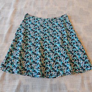 Michael Kors Floral Silk Mini Skirt Blue Sz 2 NWT